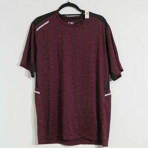 NEW Liberty Pro Mens T-Shirt XL Burgundy Black Performance Athletic Gorpcore
